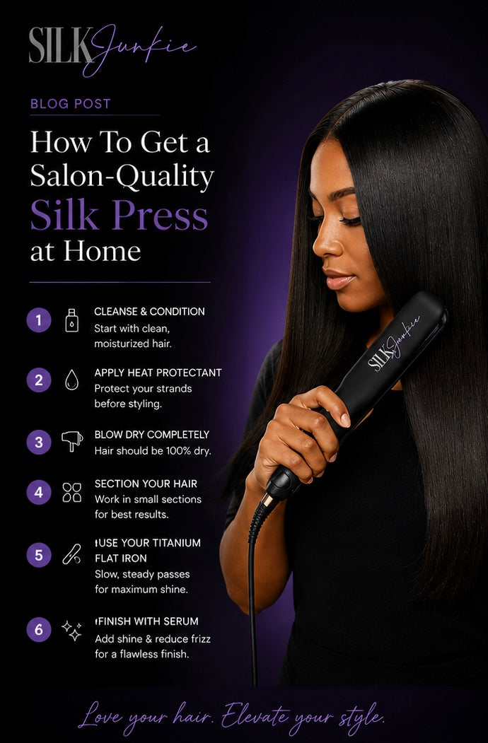 How To Get a Salon-Quality Silk Press at Home Using a Titanium Flat Iron