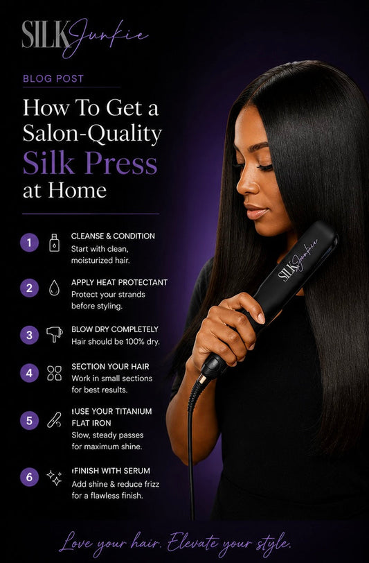 How To Get a Salon-Quality Silk Press at Home Using a Titanium Flat Iron